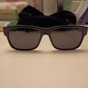 Gucci Black Rectangular Sunglasses